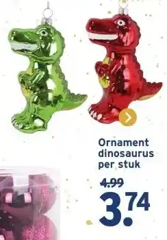 GAMMA Ornament dinosaurus aanbieding