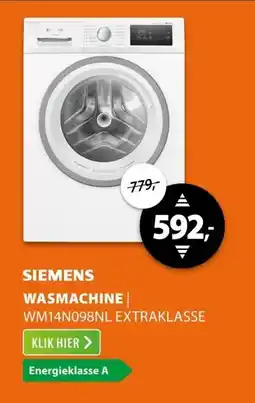 Expert Siemens WM14N098NL extraKlasse aanbieding