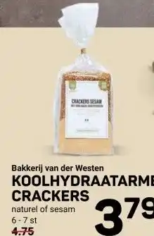 Ekoplaza KOOLHYDRAATARME CRACKERS aanbieding