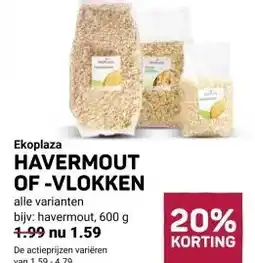 Ekoplaza HAVERMOUT OF-VLOKKEN aanbieding