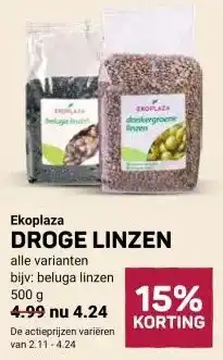 Ekoplaza DROGE LINZEN aanbieding