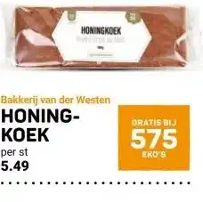 Ekoplaza HONING- KOEK aanbieding