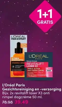 DA L'Oréal Paris Gezichtsreiniging en -verzorging aanbieding