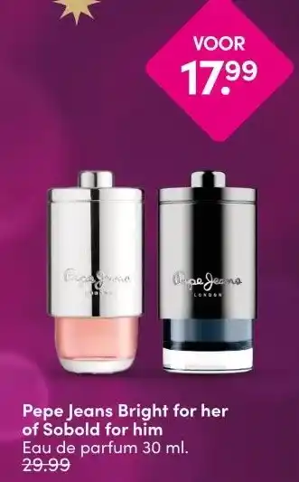 DA Pepe Jeans Bright for her of Sobold for him aanbieding