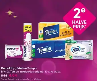 DA Demak'Up, Edet en Tempo aanbieding