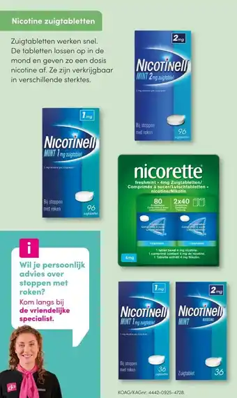 DA Nicotine zuigtabletten aanbieding