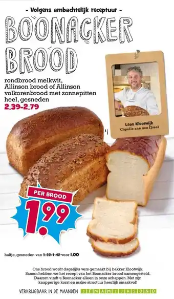 Boon`s Markt BOONAGKER BROOD aanbieding