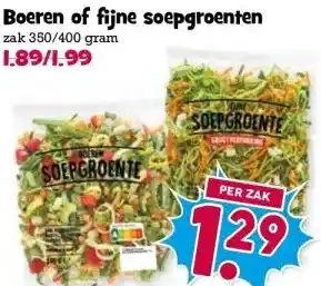 Boon`s Markt Boeren of fijne soepgroenten aanbieding
