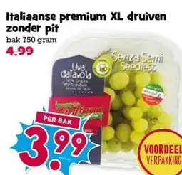 Boon`s Markt Italiaanse premium XL druiven zonder pit aanbieding