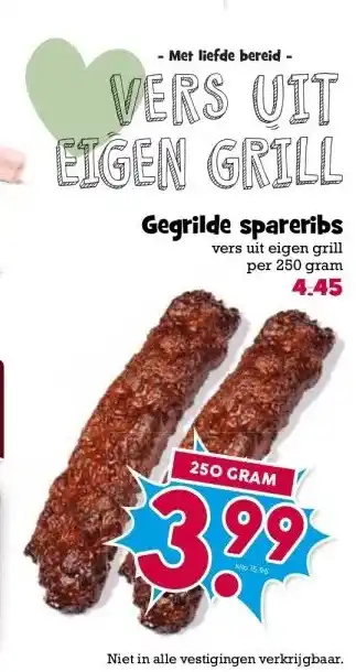 Boon`s Markt Gegrilde spareribs aanbieding