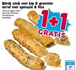 Boon`s Markt Börek stick met kip & groenten en/of met spinazie & feta aanbieding