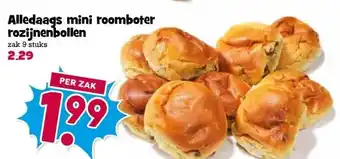 Boon`s Markt Alledaags mini roomboter rozijnenbollen aanbieding