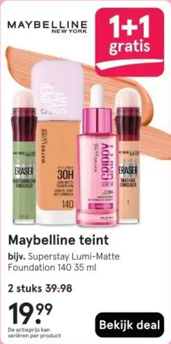 Etos Maybelline teint aanbieding