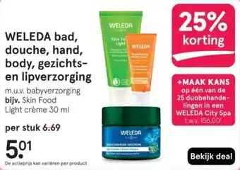 Etos WELEDA bad, douche, hand, body, gezichts en lipverzorging aanbieding