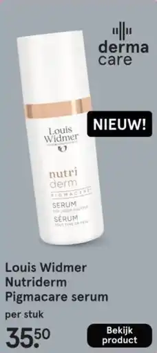 Etos Louis Widmer Nutriderm Pigmacare serum aanbieding