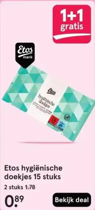 Etos Etos hygiënische doekjes aanbieding
