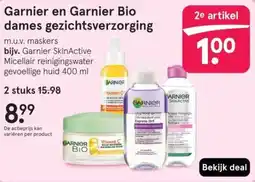 Etos Garnier en Garnier Bio dames gezichtsverzorging aanbieding