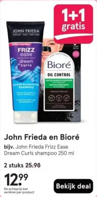 Etos John Frieda en Bioré aanbieding