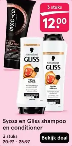 Etos Syoss en Gliss shampoo en conditioner aanbieding