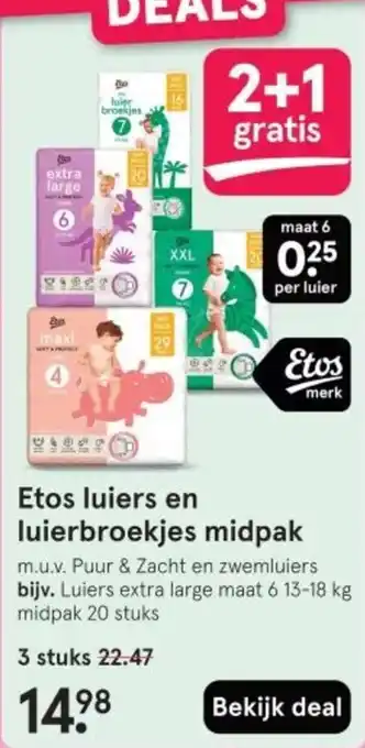 Etos Etos luiers en luierbroekjes midpak aanbieding