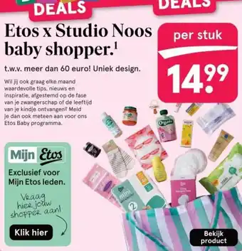 Etos Etos x Studio Noos baby shopper. aanbieding