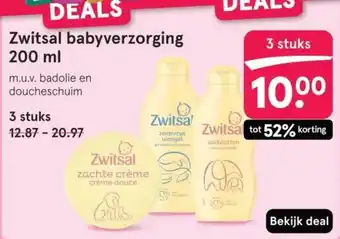 Etos Zwitsal babyverzorging aanbieding