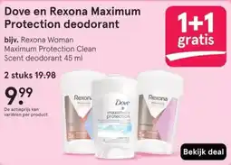 Etos Dove en Rexona Maximum Protection deodorant aanbieding