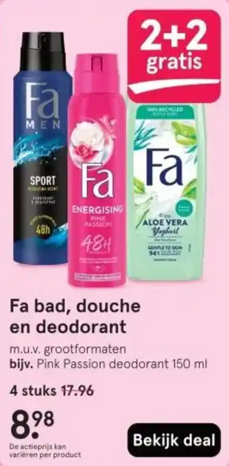 Etos Fa bad, douche en deodorant aanbieding