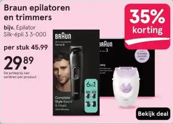 Etos Braun epilatoren en trimmers aanbieding