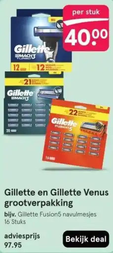 Etos Gillette en Gillette Venus grootverpakking aanbieding