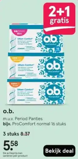 Etos O.b. aanbieding