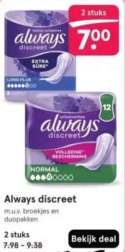 Etos Always discreet aanbieding