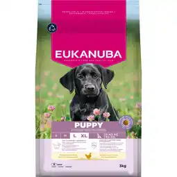 Zooplus 3kg Eukanuba Premium Nutrition Puppy Large & Giant Breed Kip droogvoer voor honden aanbieding