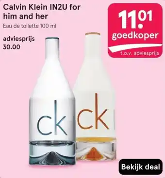 Etos Calvin Klein IN2U for him and her aanbieding