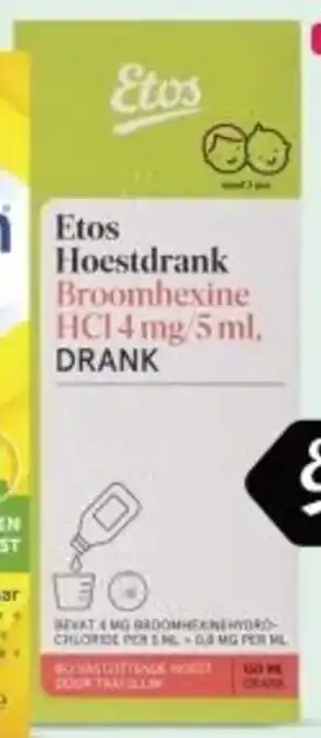 Etos Etos kinder hoestddrank aanbieding