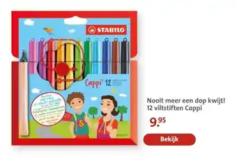 Bruna Nooit meer een dop kwijt! 12 viltstiften Cappi aanbieding