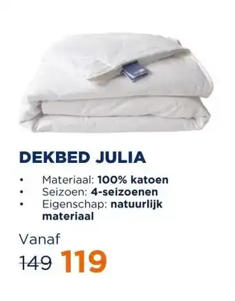 TotaalBED Dekbed Julia 100% katoen | 140 x 200 cm | 4-seizoenen aanbieding