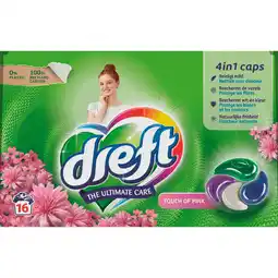 Dirk Dreft Wasmiddel capsules touch of pink aanbieding