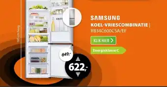 Expert Samsung RB34C600CSA/EF Zilver aanbieding