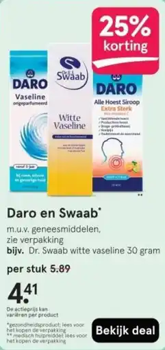 Etos Daro en Swaab aanbieding