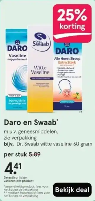 Etos Daro en Swaab aanbieding