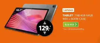 Expert Lenovo Tab 4GB 64GB Wifi + Book Case Grijs aanbieding