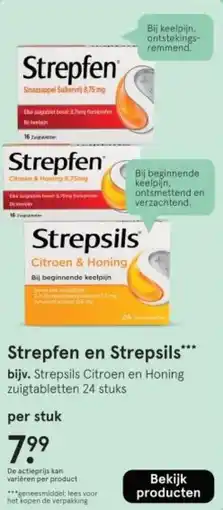 Etos Strepfen en Strepsils aanbieding
