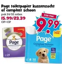 Boon`s Markt Page toiletpapier kussenzacht of compleet schoon aanbieding