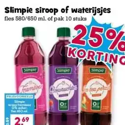 Boon`s Markt Slimpie siroop of waterijsjes aanbieding