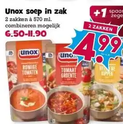 Boon`s Markt Unox soep in zak aanbieding