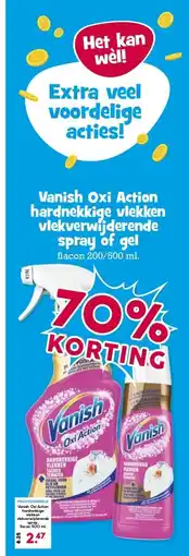 Boon`s Markt Vanish Oxi Action hardnekkige vlekken vlekverwijderende spray of gel aanbieding