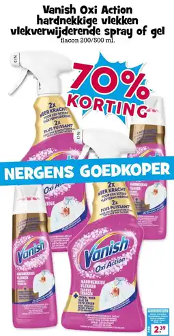 Boon`s Markt Vanish Oxi Action hardnekkige vlekken vlekverwijderende spray of gel aanbieding