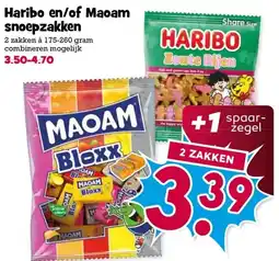 Boon`s Markt Haribo en/of Maoam snoepzakken aanbieding