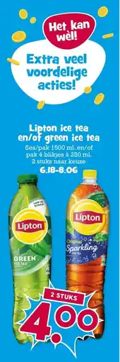 Boon`s Markt Lipton ice tea en/of green ice tea aanbieding